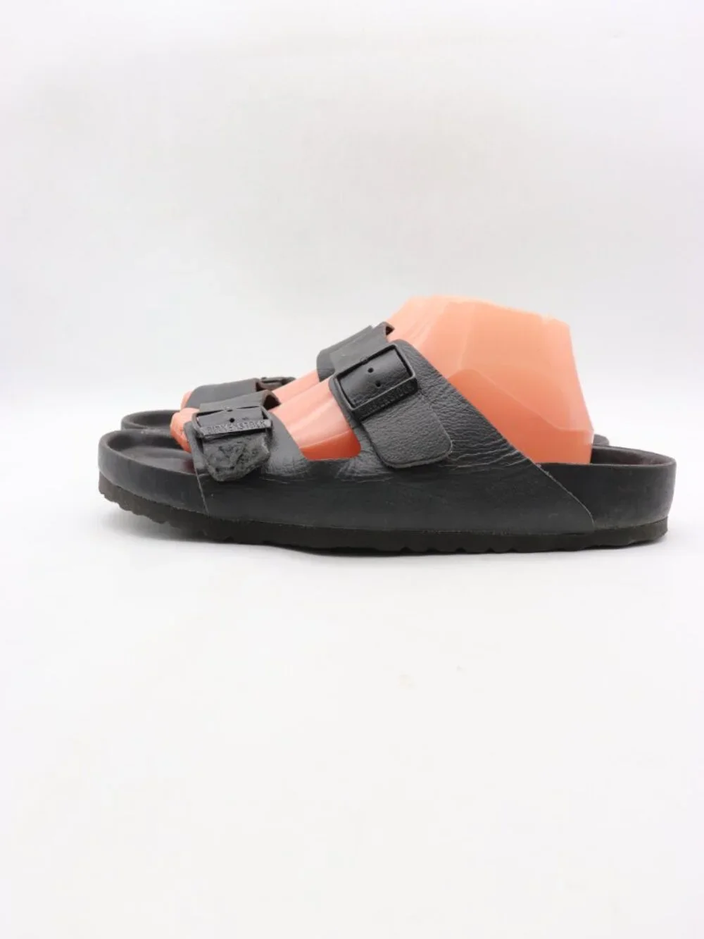 Birkenstock Arizona Men's Size EU 43 US 10 Black Leather Slip On Casual Sandals